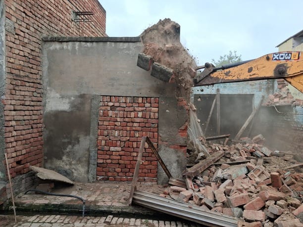 Gangster Randeep Malik's illegal property was bulldozed; the house was in his mother's name.
