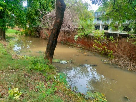 Drain construction remains incomplete even after 15 months.