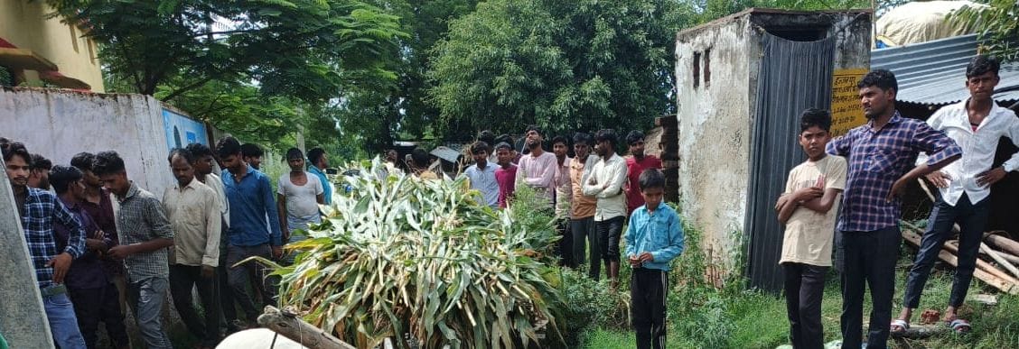A farmer narrowly escaped electrocution.