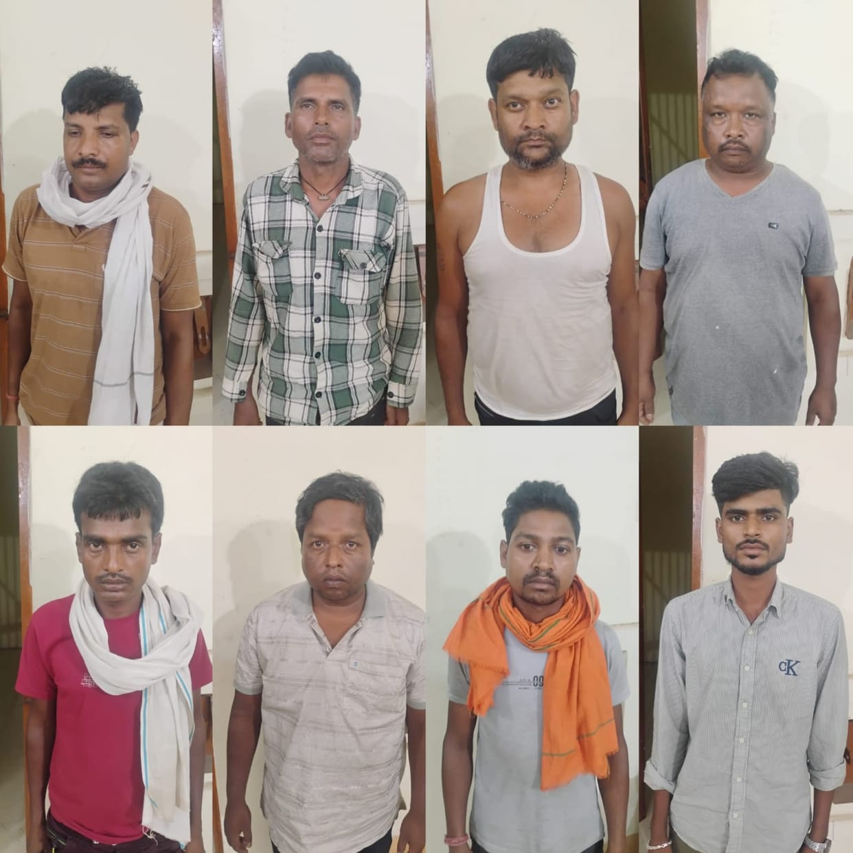 Eight people caught gambling at a dhaba seized assets worth ₹8 lakh including cash in Ambikapur