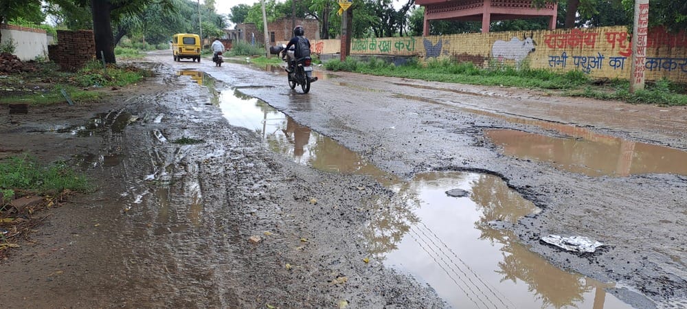Four out of the six roads in Manana village are impassable.