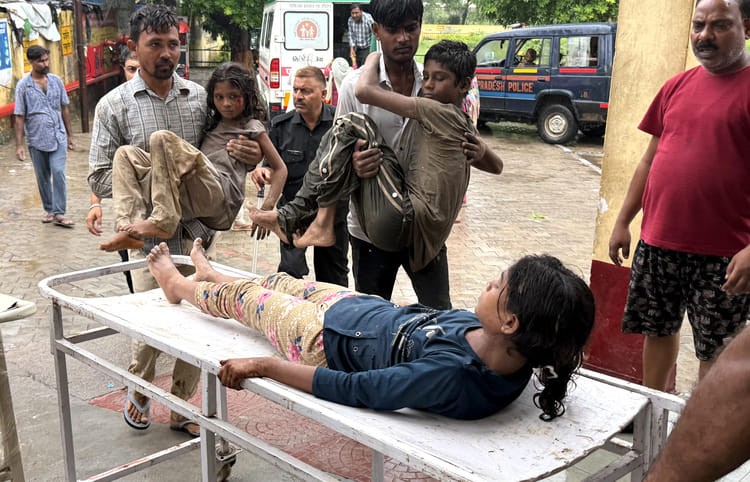 Three dead, three injured after mosque boundary wall collapses.