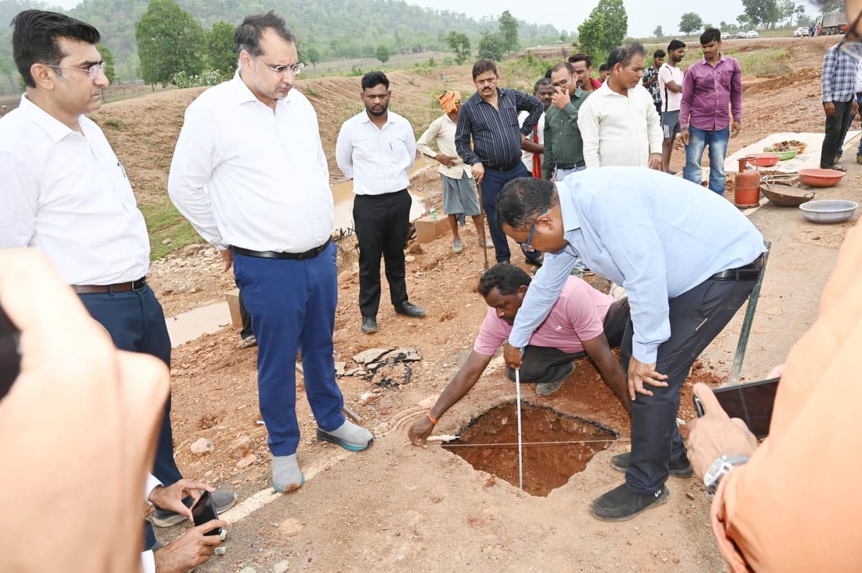 Complaint about road cave-in found valid Contractor to be blacklisted  kabirdham