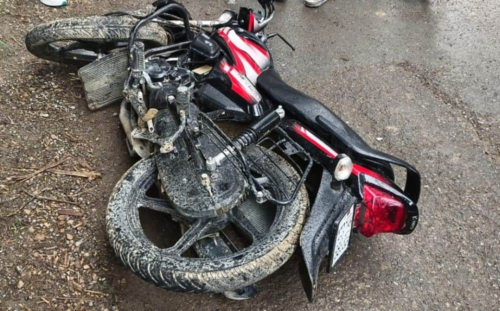 Mother and son killed in collision between pickup truck and motorcycle on highway