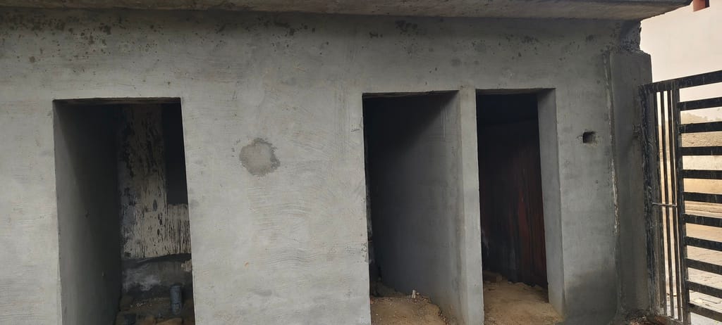 Unfinished toilets in the municipal premises have become mere showpieces; the contractor abandoned the work midway.
