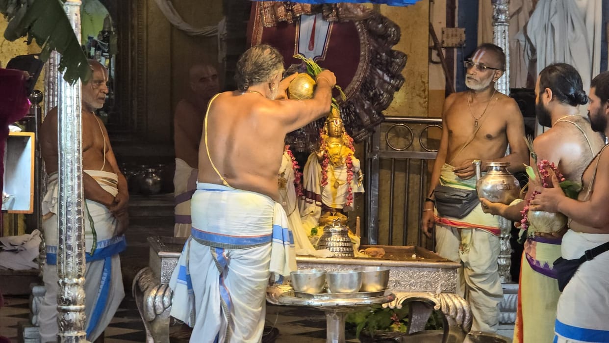 Jyeshthabhishekam performed for Goda Rangamannar