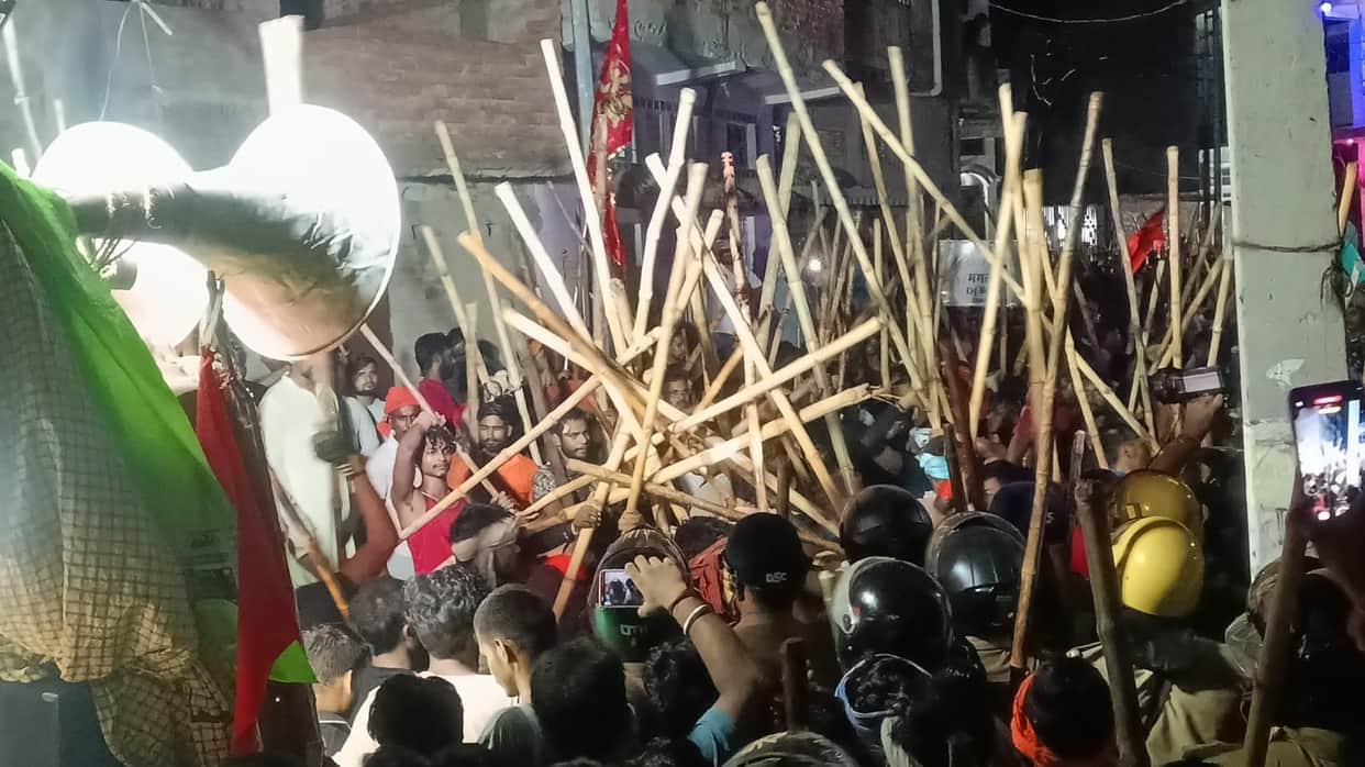 Grand procession of Laxman Akhada taken out amidst faith and tradition.