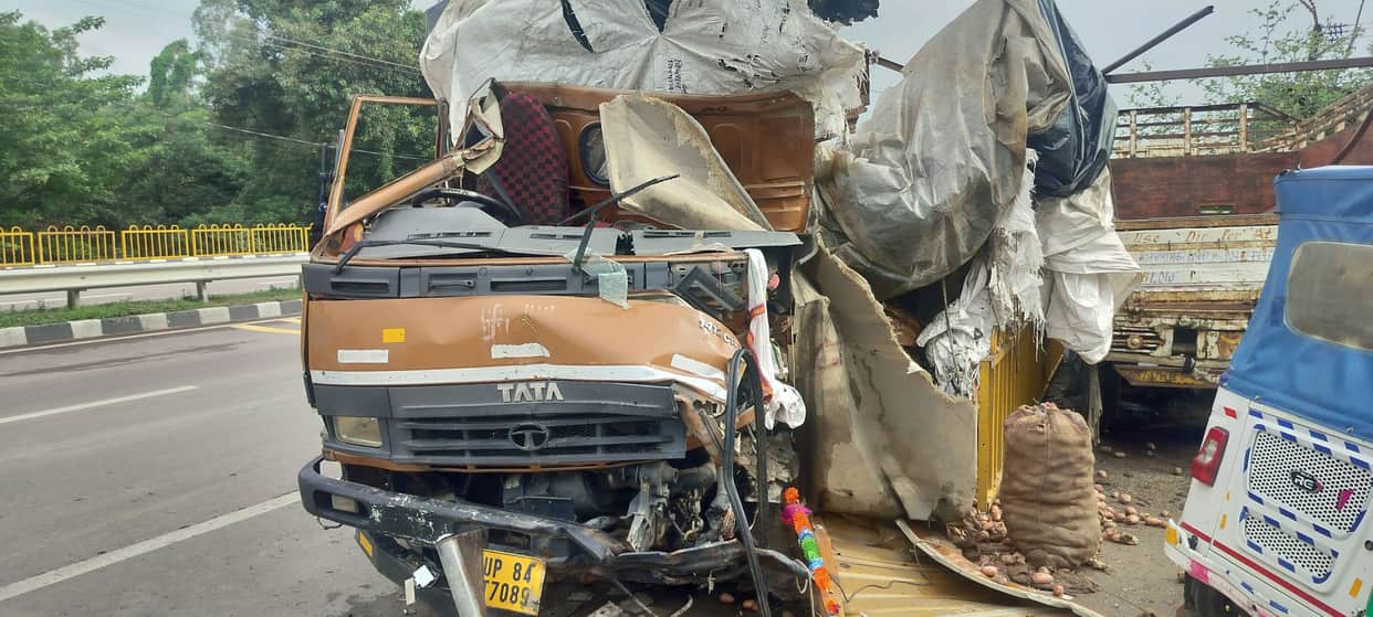 DCM rams into rear of stationary trailer; helper dies