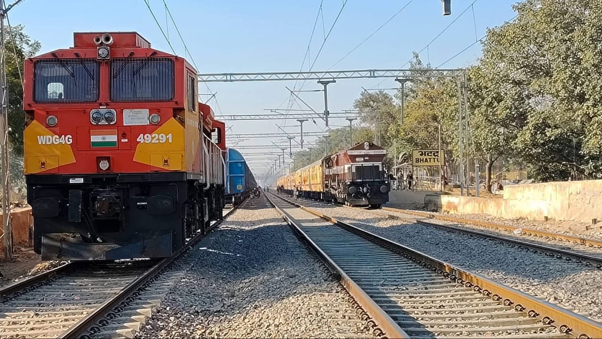 Two trains rescheduled due to link rake delay.