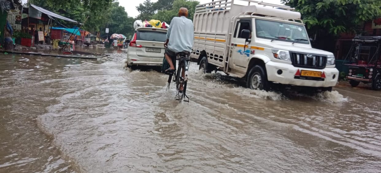 Rainwater has also accumulated in the roadways complex and low-lying areas.