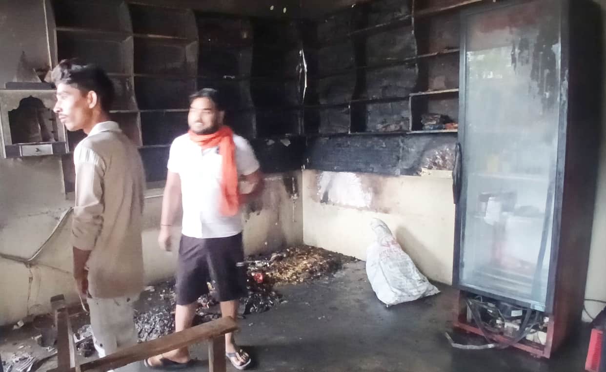 Fire breaks out at sweet shop; loss worth lakhs.
