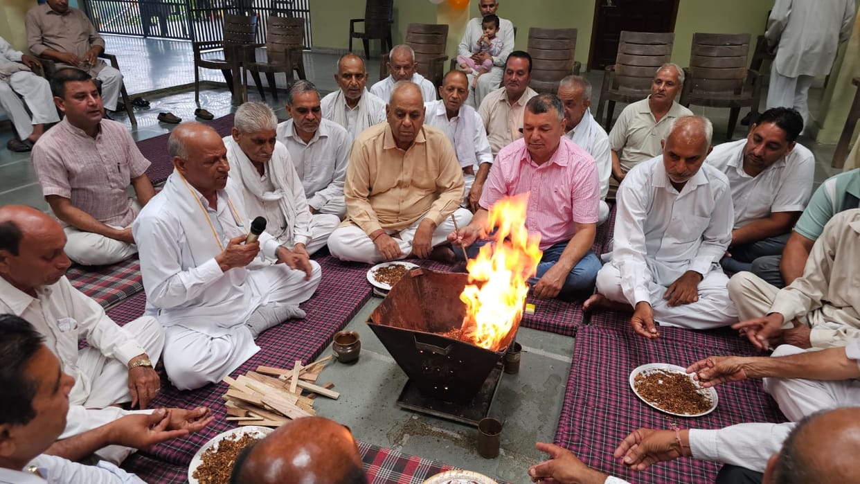 Havan performed on the foundation day of the Dharamshala