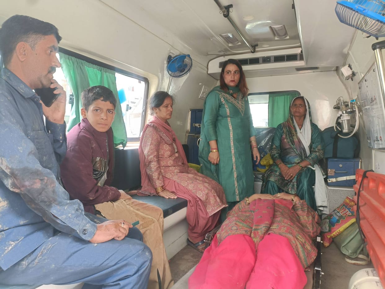 Moving car struck by debris falling from hillside

Five members of the same family injured; two referred to Shimla
