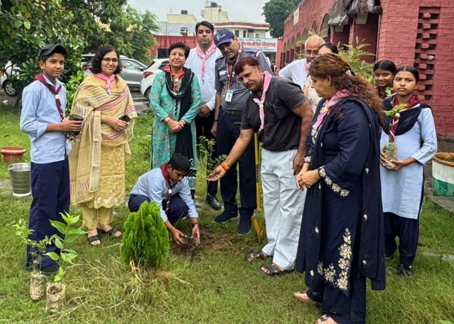CJM planted saplings on the school premises