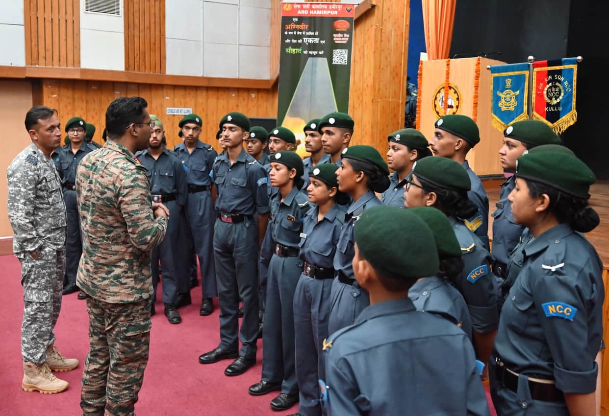 Police officers boosted the cadets' morale.