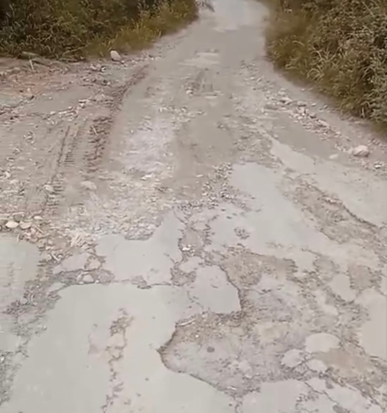 PWD's temporary repairs washed away in the rain.