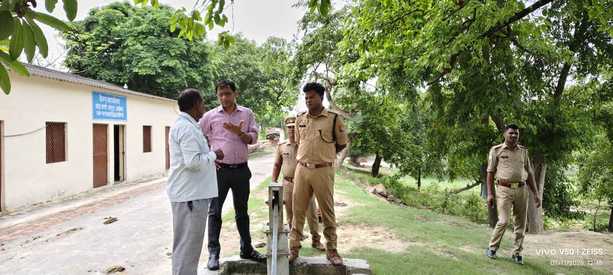Rising water level of the Saryu causes concern in riverside villages