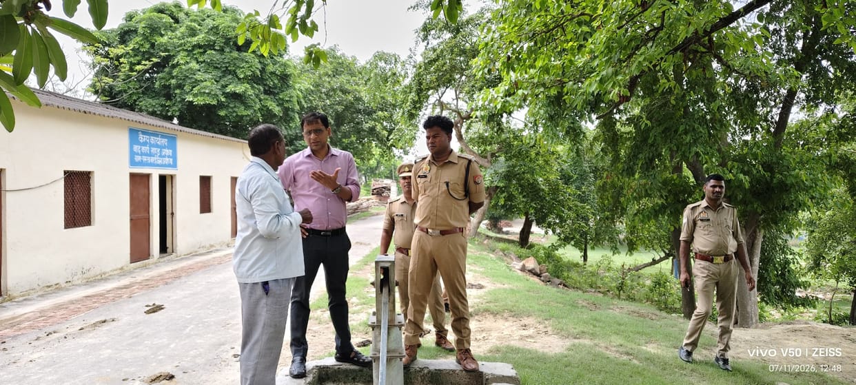 Rising water level of the Saryu causes concern in riverside villages