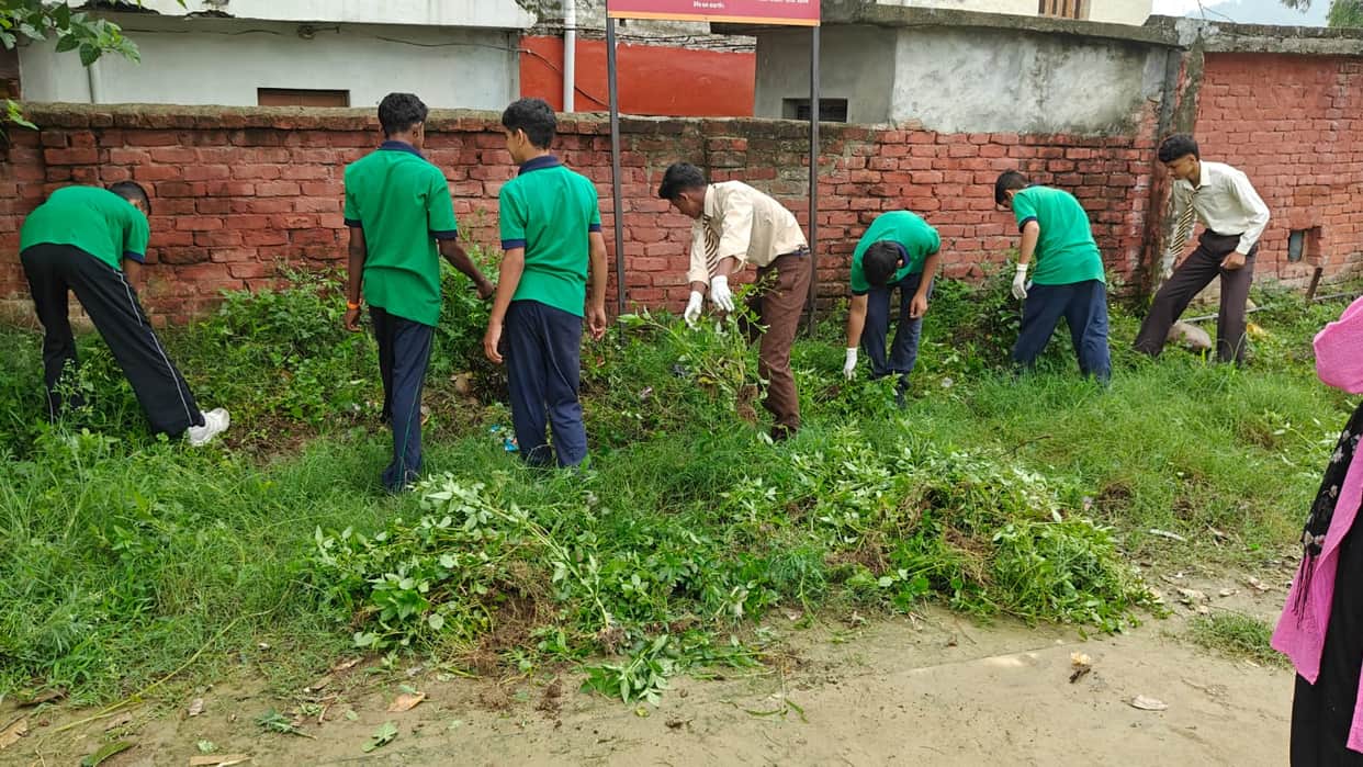 Students conducted a cleanliness drive at Gehriwin School.Students conducted a cleanliness drive at Gehriwin School.