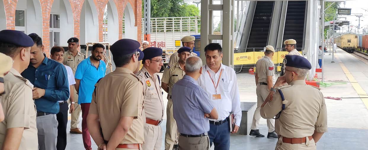 The ADGP inspected the helipad, railway station, and rally venue.