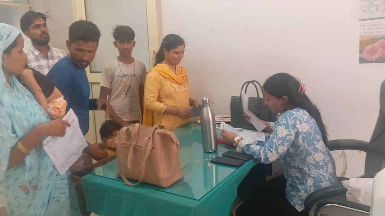 1,273 patients visited the district hospital's OPD queues formed