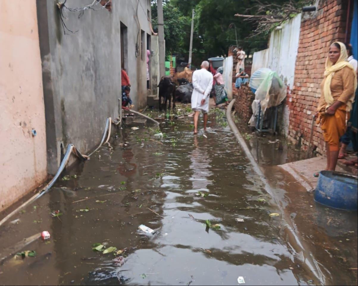 Rain continued through the night, followed by sunshine during the day; people are troubled by waterlogging.