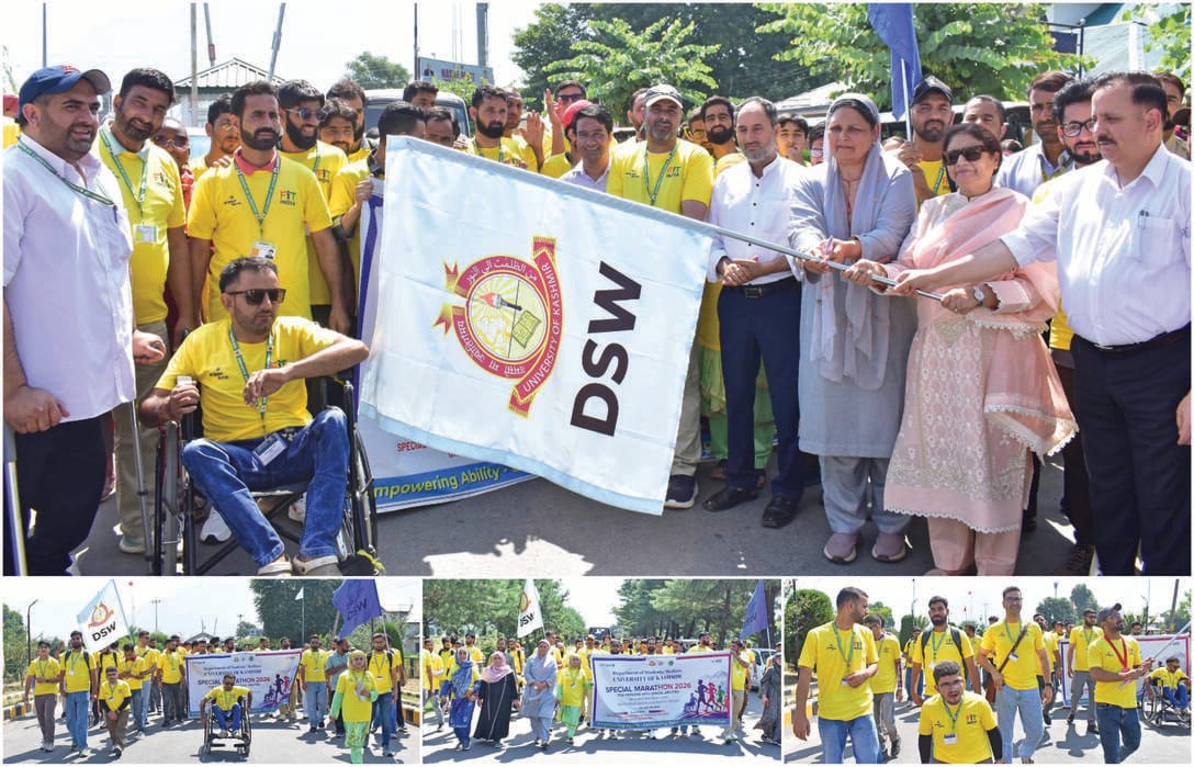 Srinagar, Kashmir University, Marathon, Special Persons