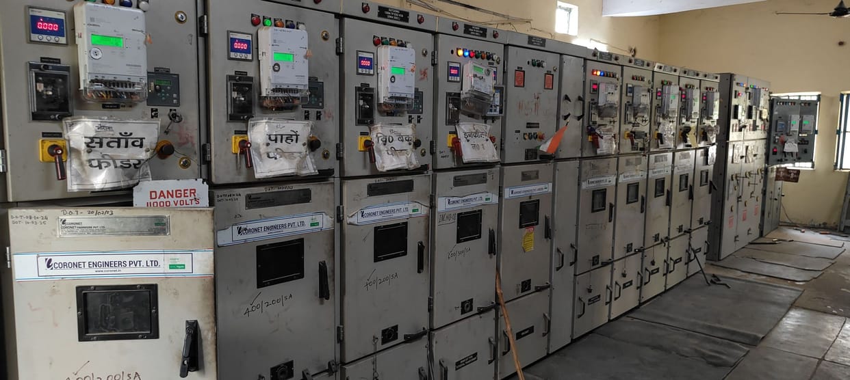 Substation inverter faulty; power supply disrupted for 10 hours.