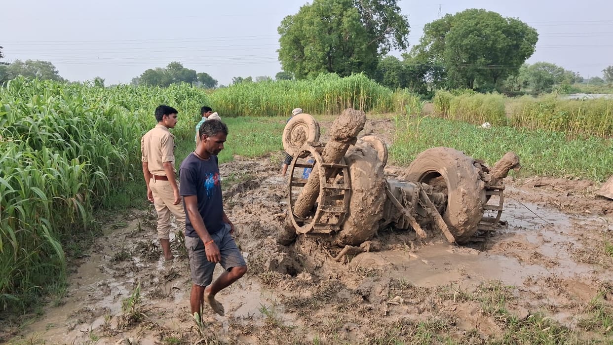 Youth dies after tractor overturns in field; owner absconding.