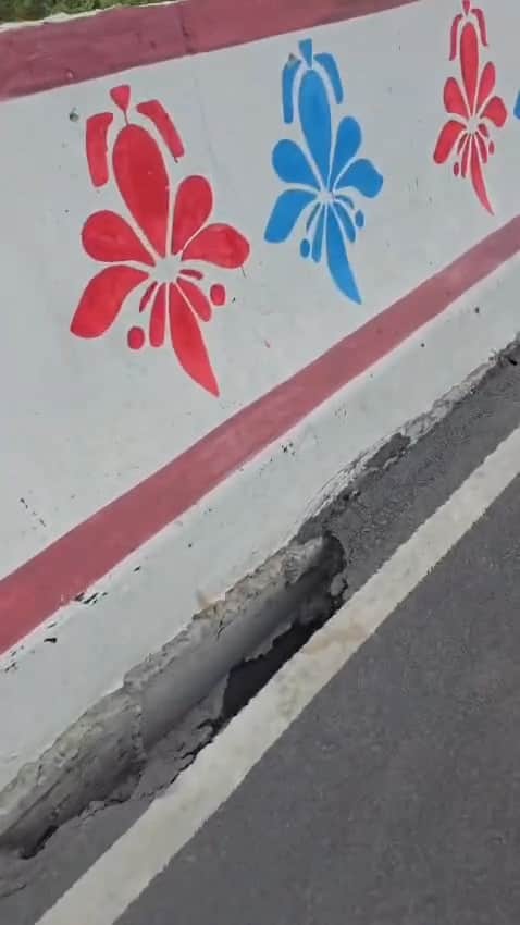 Video of a pothole on the green corridor road goes viral again.