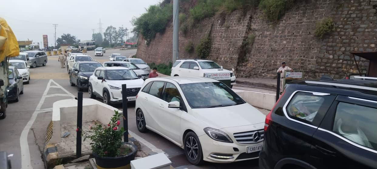 Tourists arrived in Kasauli over the weekend following bad weather.