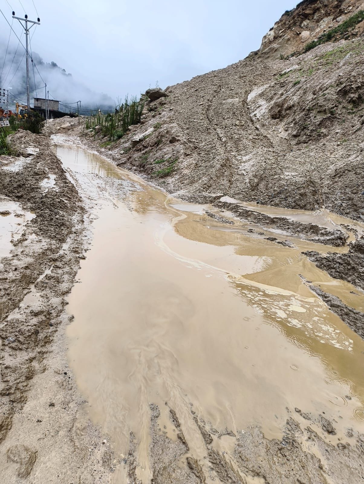 Road blocked by stone crusher debris; administration initiates probe.