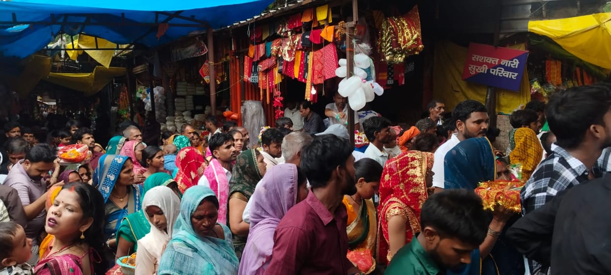 A massive surge of devotees thronged the Maa Sheetala Dham on Yogini Ekadashi