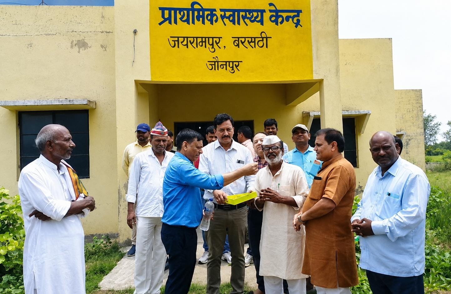 बरसठी क्षेत्र के जयरामपुर प्राथमिक स्वास्थ केंद्र पर एसडीएम नवीन कुमार के आश्वासन पर टूटा अन्ना