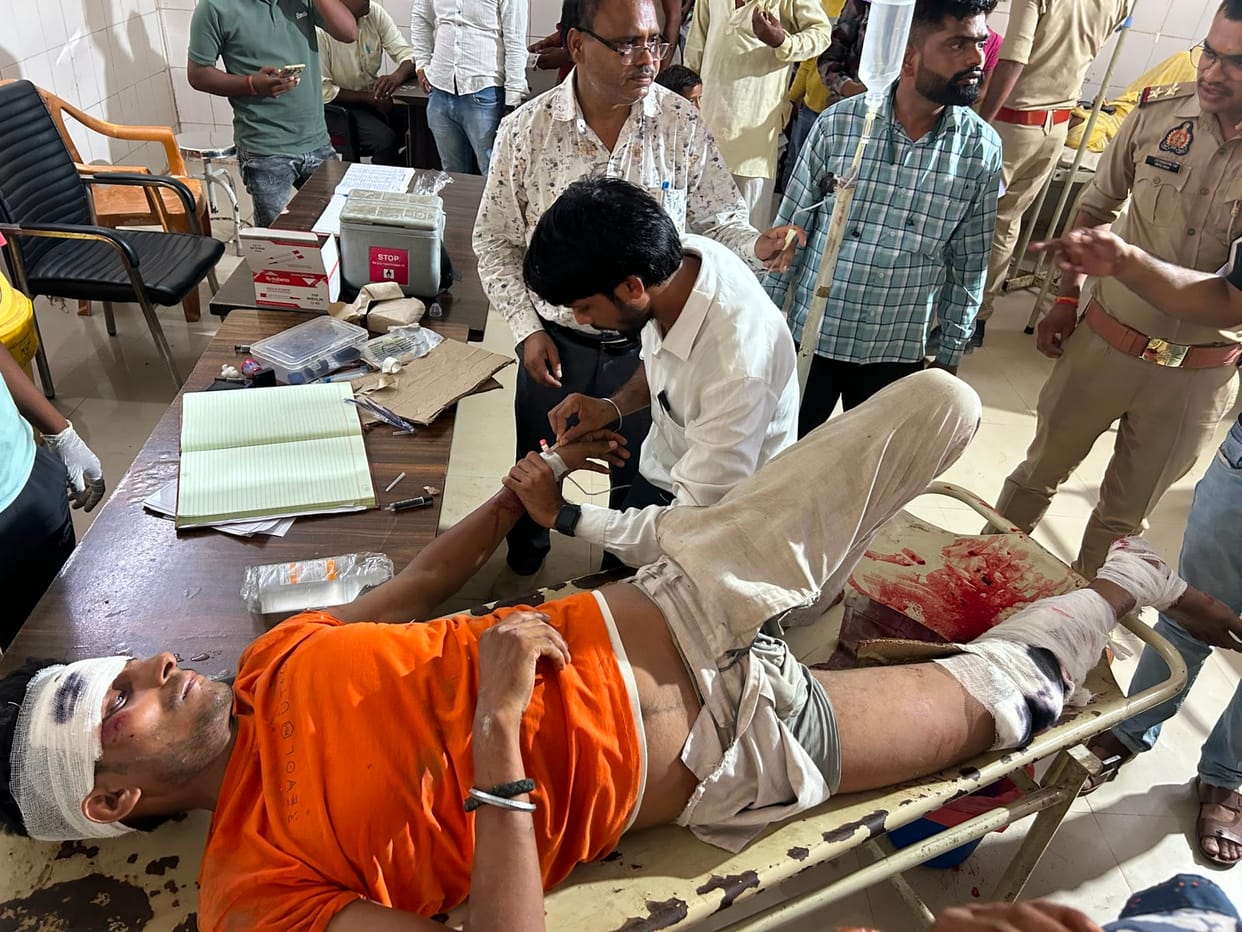 Two motorcyclists injured after being hit by a speeding car.