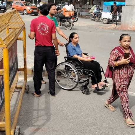 100-year-old Peepal tree falls due to Model Road excavation; road blocked for eight hours.