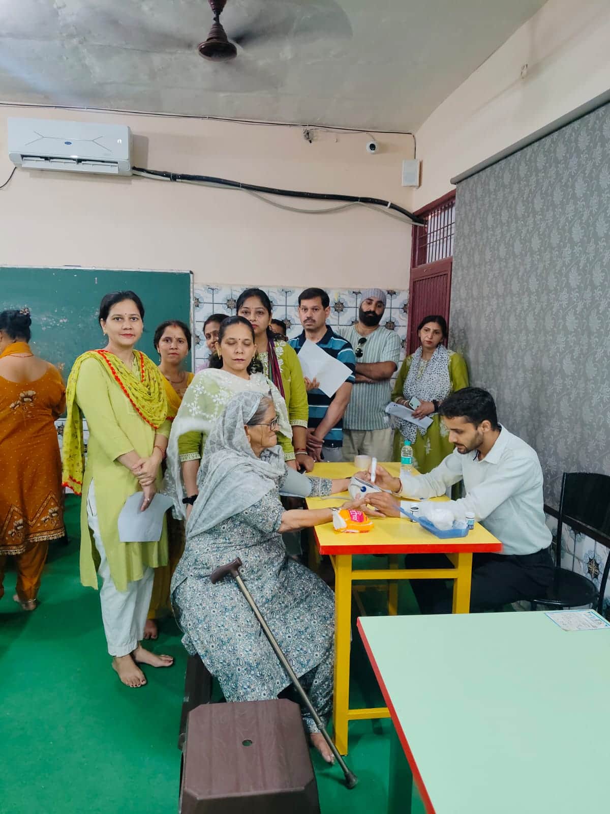 Health check-ups were conducted for the people, and free medicines were provided.