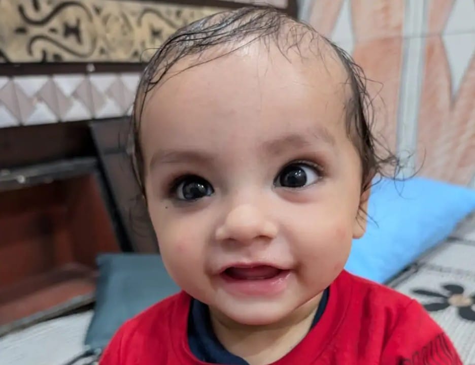 Innocent child drowns after falling headfirst into a bucket full of water in the bathroom.