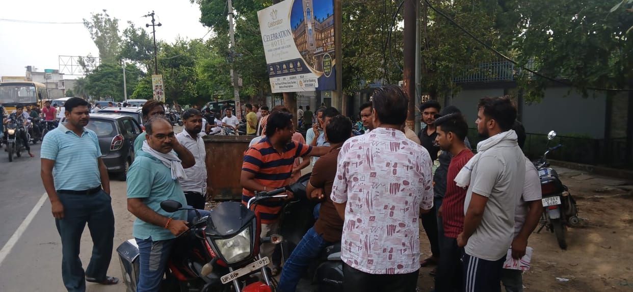 School vehicle strike; parents distressed.