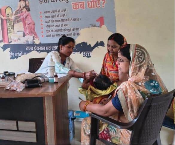 82 pregnant women, 259 children, and 26 adolescent girls vaccinated.