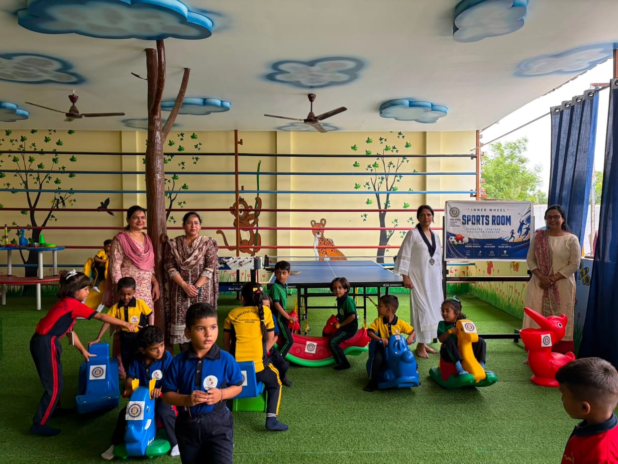 Inner Wheel Club Mirzapur Coordination inaugurated a sports room at the school.
