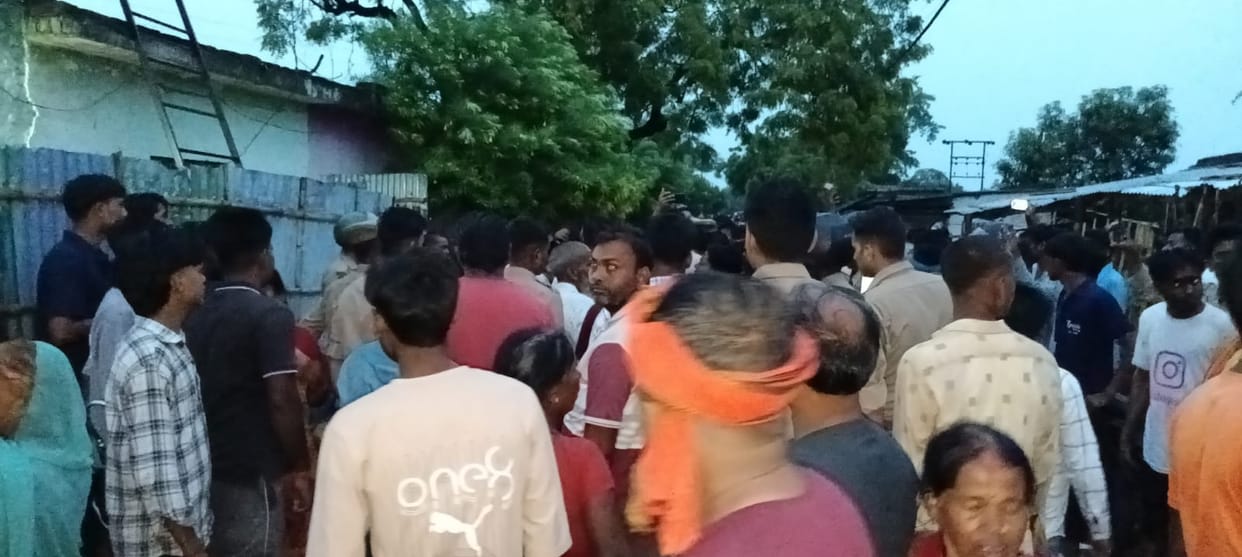 Innocent child crushed to death by tractor; family blocks road.