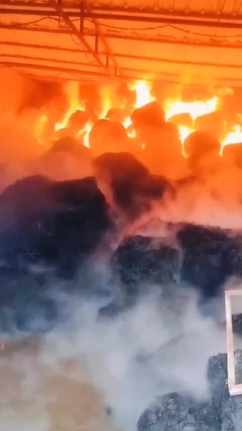 Massive Fire Rages For 18 Hours At Plastic Godown In Ujjain's Badnagar, Losses Estimated At Over Rs 1 Crore