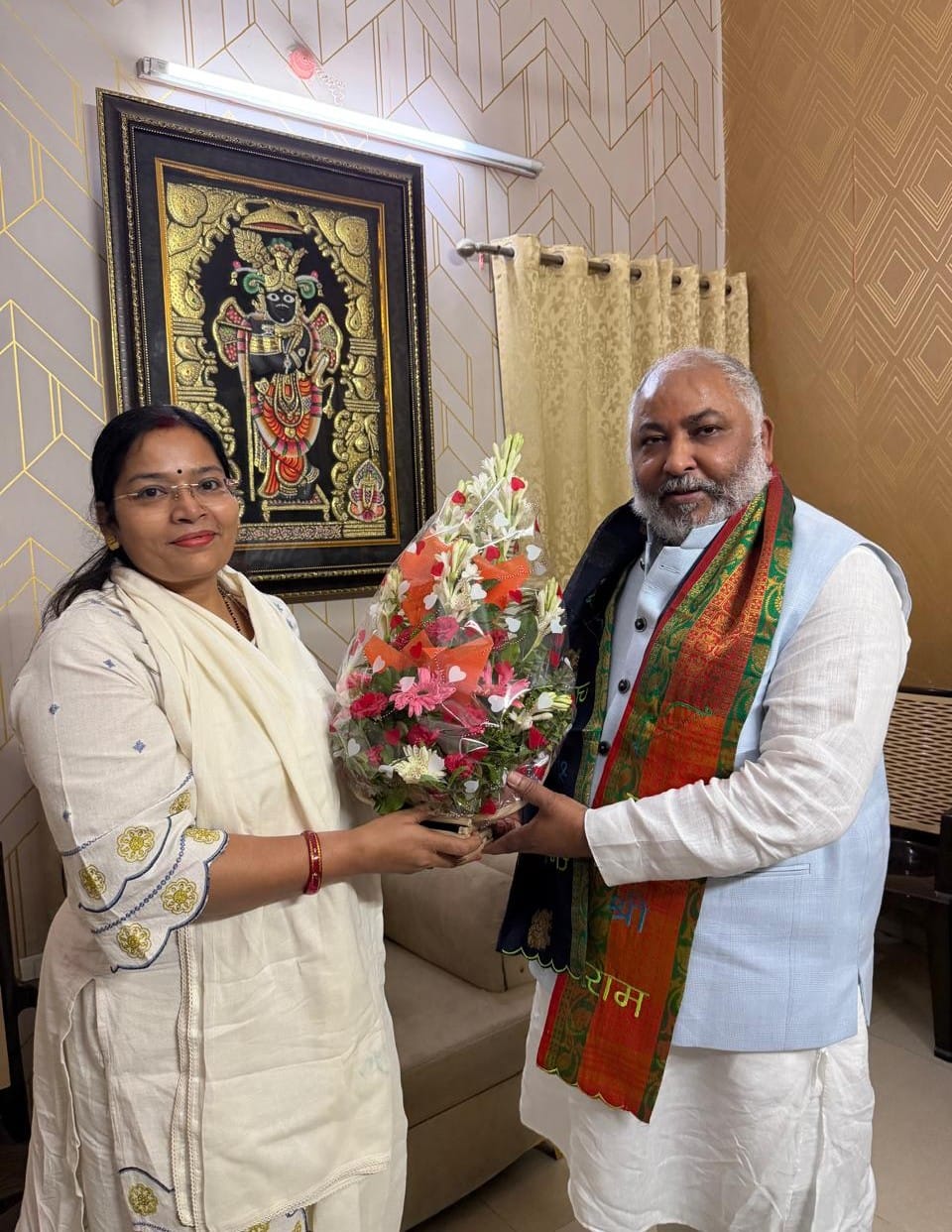 Block Pramukh met the Minister regarding the problem of soil erosion.