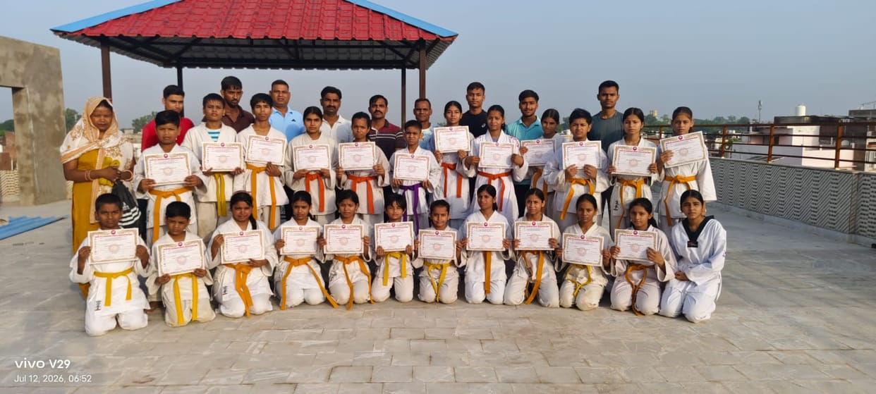 23 players passed the karate belt exam.