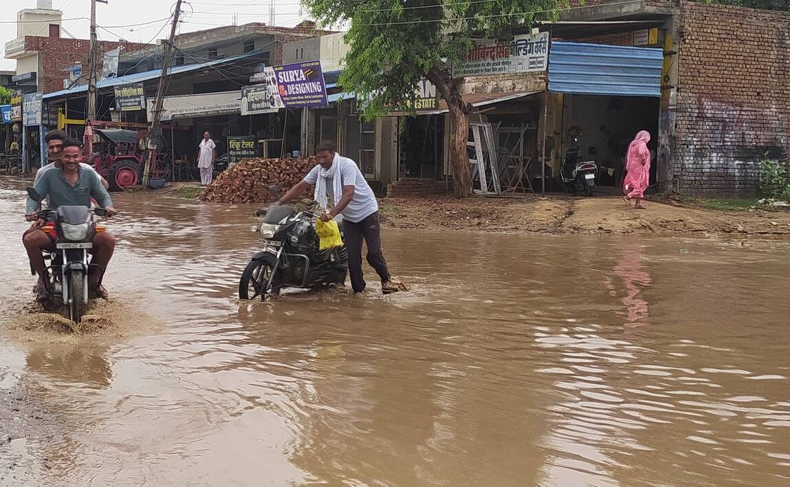 Relief from the humidity and 40-degree torture due to rain, waterlogging became a challenge