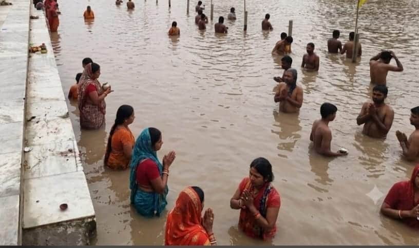 A surge of faith expected on Ashadh Amavasya; rising water levels pose a challenge.