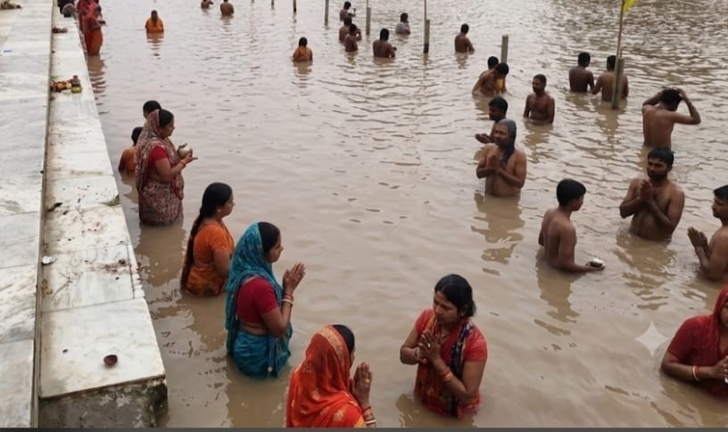 A surge of faith expected on Ashadh Amavasya; rising water levels pose a challenge.