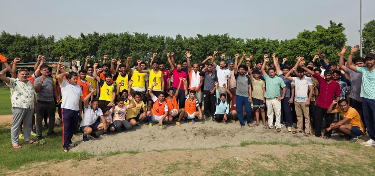 Athletes protest to save sports ground; vow not to let their training site be taken away.