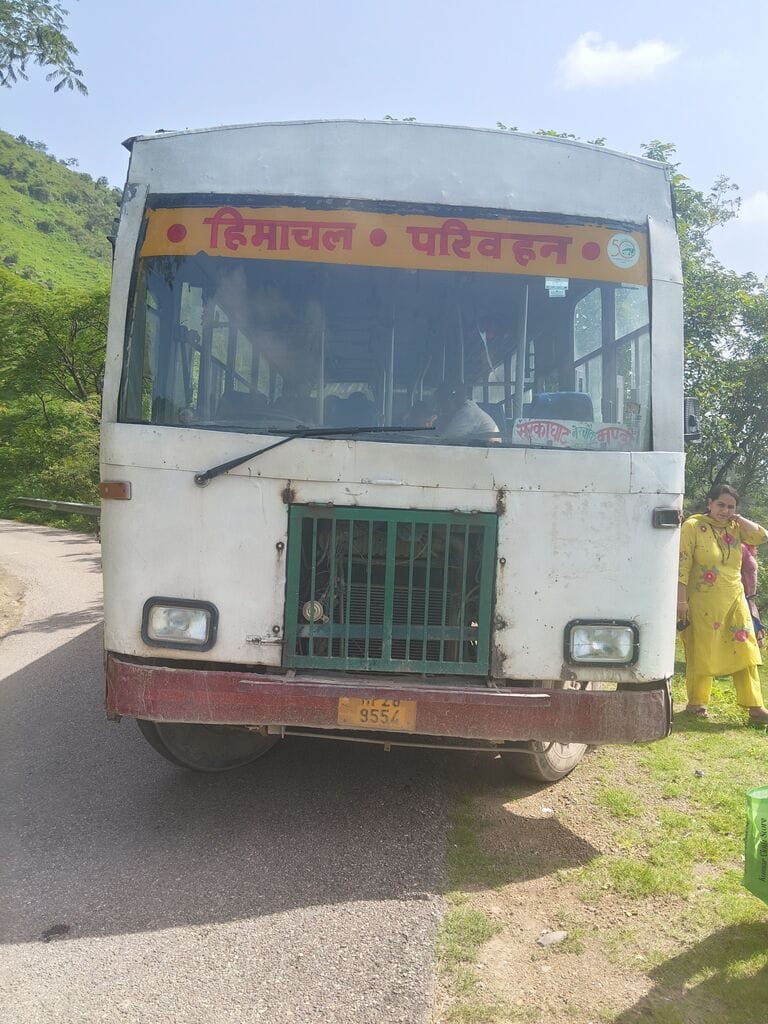 HRTC bus stranded near Shilh